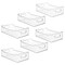 mDesign Wide Plastic Kitchen Pantry Cabinet Food Storage Bin Box, 6 Pack